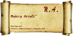 Makra Arnó névjegykártya